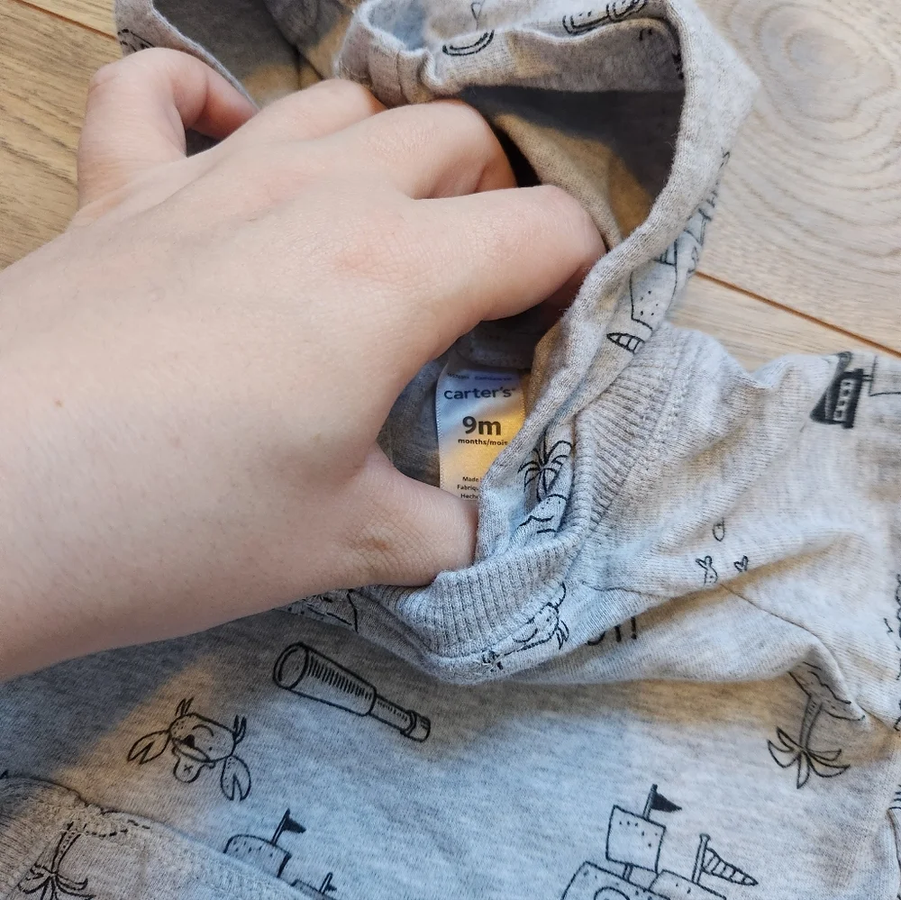 9m Carter's Boys Pirate Hooded Romper